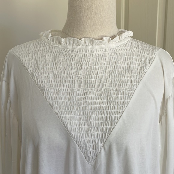 BNWT✨LULAROE Clara smocked blouse in off white - Picture 3 of 11